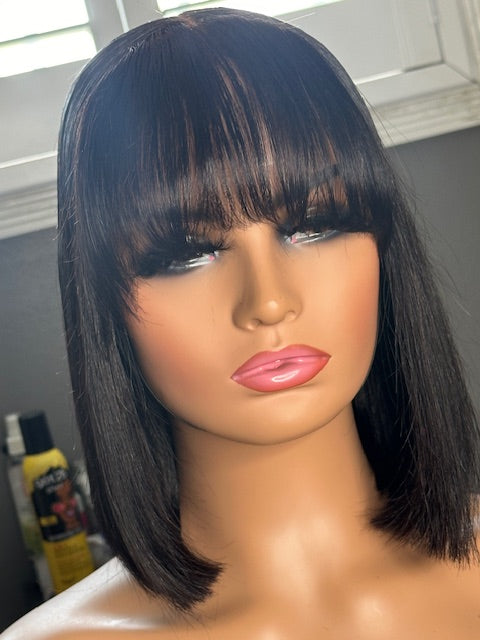 Mia- Bob W/Bangs 5x5 Closure Wig